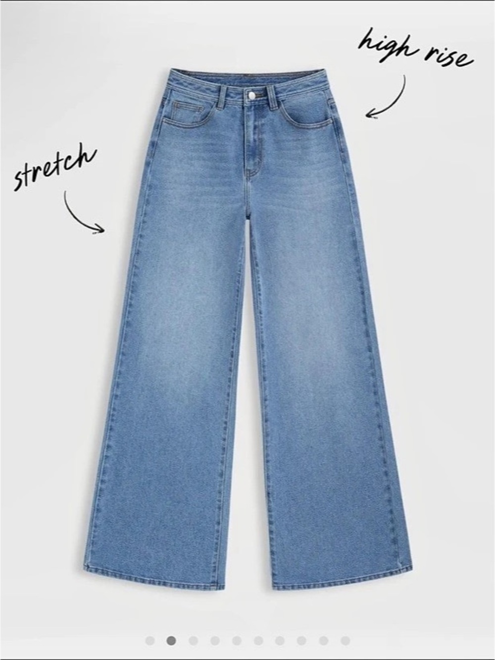 CIDER Women's Wide Leg Jeans in Blue Size XS Like New